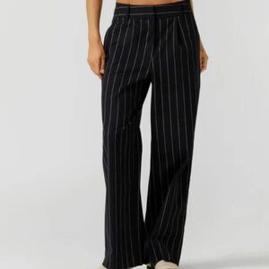 Navy Pinstripe Trouser